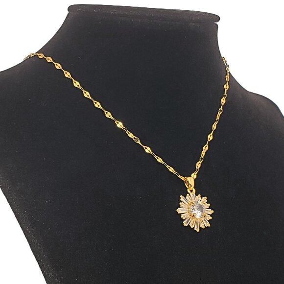 14K Gold 18" Womens 2ct Diamond Pendant Necklace Ladies New 14 K Silver Jewelry - Picture 3 of 6